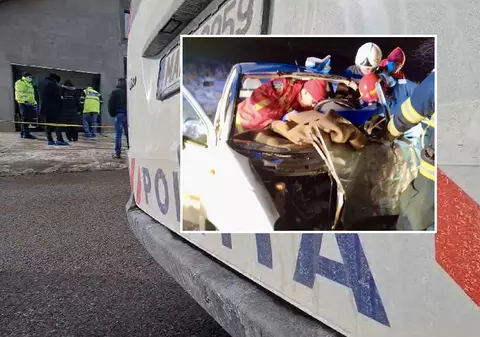 Polițiștii care s-au dus să anunțe familia unui camionagiu că bărbatul e în stare gravă, după un accident în Botoșani, au aflat că soția acestuia fusese ucisă în casă