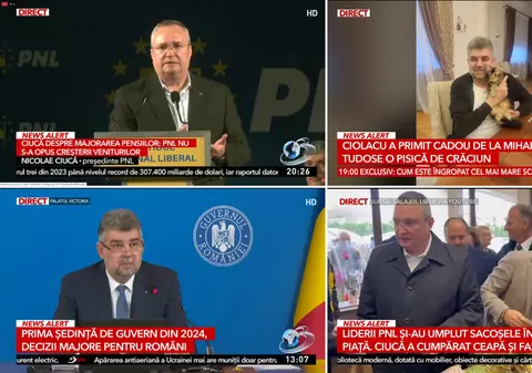 În 2023, televiziunile de știri au furnizat audiențe cu 18% mai mici pentru reclame față de anul precedent. Noroc cu banii de la Ciolacu și Ciucă
