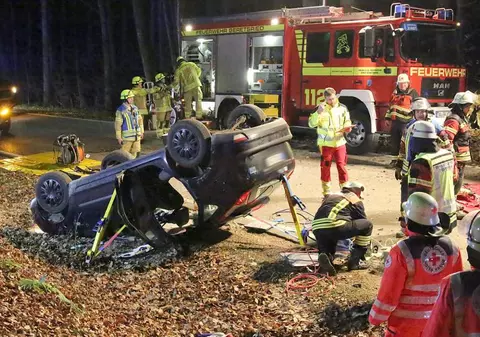 „Nu purta centură de siguranță!” Câinele unui șofer român rupt de beat a fost aruncat din mașină, într-un accident cumplit, în Germania