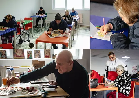 REPORTAJ. Cum e iarna în cel mai mare centru destinat oamenilor străzii din București pentru un pictor de icoane, un cinefil, un gropar și un inginer: „În momentul în care dai de dracul, și umbra te părăsește”