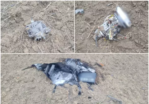 Noi fragmente de dronă au căzut pe teritoriul Republicii Moldova, la 2 km de frontiera cu Ucraina | FOTO