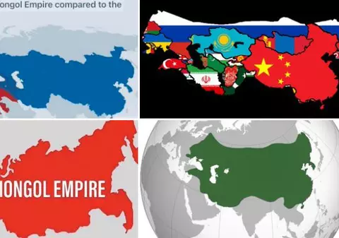 Fostul președinte al Mongoliei râde de Putin, cu o hartă a Imperiului Mongol ce conținea părți din Rusia: „Nu vă faceți griji. Suntem o țară pașnică”