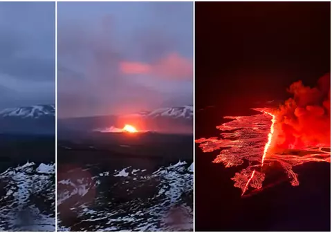 Un vulcan din Islanda a erupt pentru a cincea oară în ultimele şase luni. Un oraș pescăresc, evacuat. VIDEO