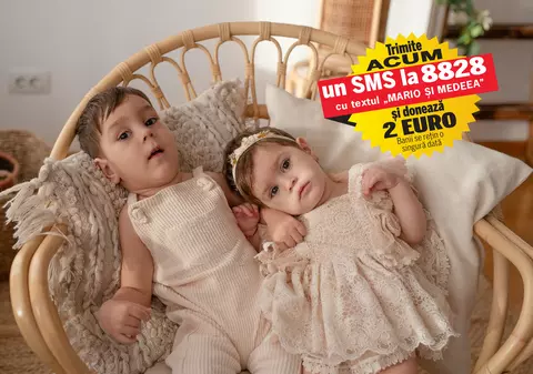 Viața fraților Mario și Medeea depinde de un tratament genetic care poate fi făcut în Australia. Procedurile costă 1.200.000 de euro pentru ambii copii, care suferă de paraplegie spastică ereditară