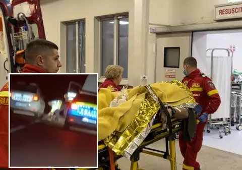 Șoferul unei dube a fost împușcat de polițiști, la Botoșani, și a fost dus direct în sala de operații, cu două gloanțe în corp | VIDEO