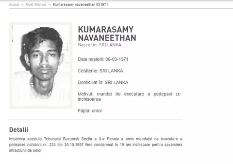 Un srilankez care a ucis un străin la București și a fost prins după 33 de ani, în Germania, va fi adus în România