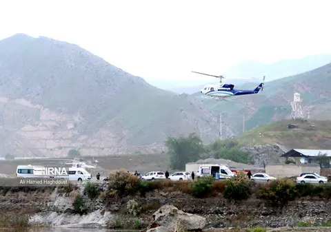 Primele imagini de la locul prăbușirii elicopterului lui Ebrahim Raisi. Aeronava este carbonizată | FOTO VIDEO