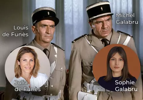 „Duo plin de înțelepciune”. Ce meserie au nepoatele legendarilor „jandarmi” Louis De Funès și Michel Galabru