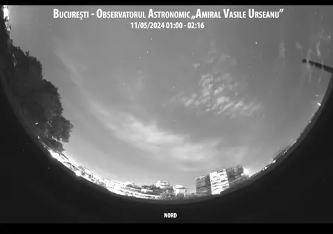 Cum s-a văzut aurora boreală de la Observatorul Astronomic din București. Ce a surprins camera all-sky | VIDEO