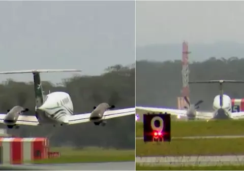 Un avion a aterizat de urgență, fără tren de aterizare, în Australia, după ce s-a învârtit câteva ore deasupra unui aeroport | VIDEO