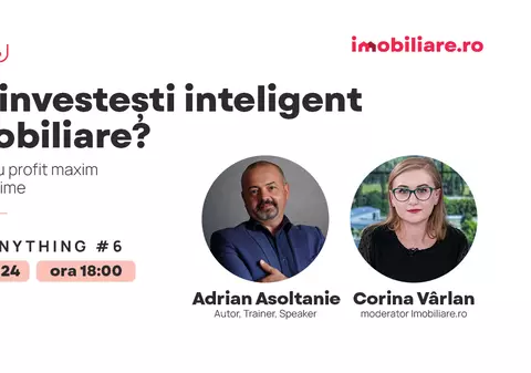 Cum investești inteligent în imobiliare? Participă la acest webinar gratuit organizat de Imobiliare.ro și învață să faci profit maxim cu riscuri minime