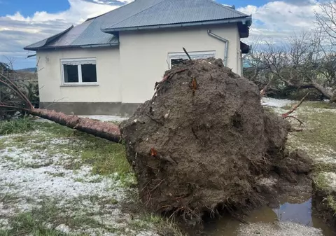 Sute de gospodării, afectate de furtuna din Bistriţa-Năsăud | VIDEO