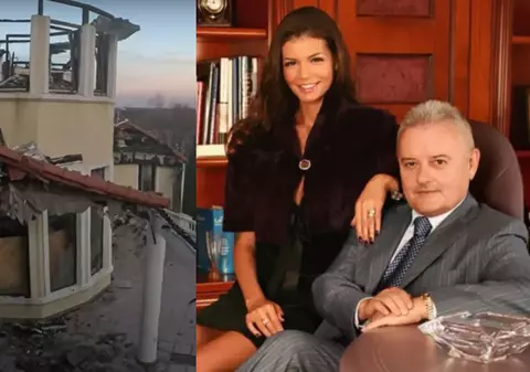 Imagini noi cu vila din Izvorani în care a locuit Irinel Columbeanu. La 4 ani de la incendiu, casa nu mai are acoperiș, iar interiorul e distrus