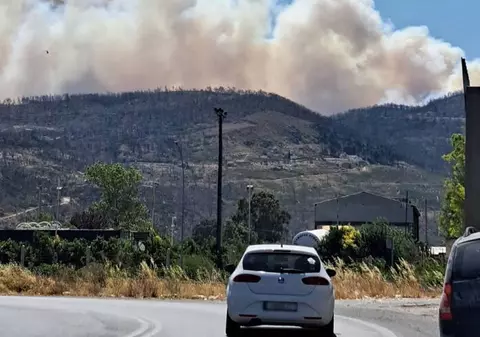 Sute de pompieri luptă să stingă incendiile din pădurile de lângă Atena: „Sunt mai multe focare, lupta este crâncenă”