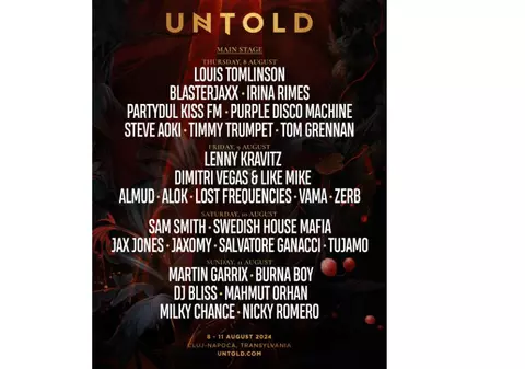 Organizatorii UNTOLD, festival care ocupă locul 3 în lume, anunță lista artiștilor și dj-ilor care vor urca pe cele opt scene ale ediției de anul acesta