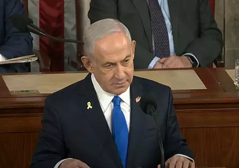 Benjamin Netanyahu, discurs în Congresul SUA: manifestanții pro-palestinieni sunt „idioți utili ai Iranului”. Apel la unitate în fața „axei terorii”