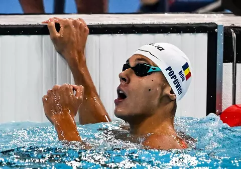 David Popovici a adus a 11-a medalie pentru natația românească la Jocurile Olimpice și a cincea de bronz