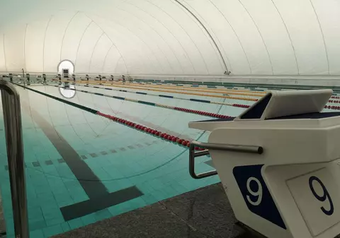 Acesta este balonul de la Bazinul Lia Manoliu, în care David Popovici și colegii suportă frigul și simt că se sufocă la antrenamente