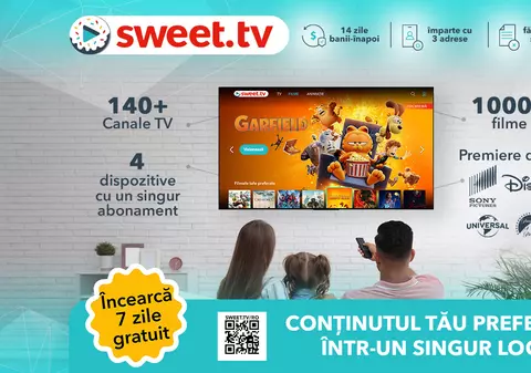 Tot conținutul TV favorit într-un singur loc - SWEET.TV îți oferă canale TV de top și premiere cinematografice!