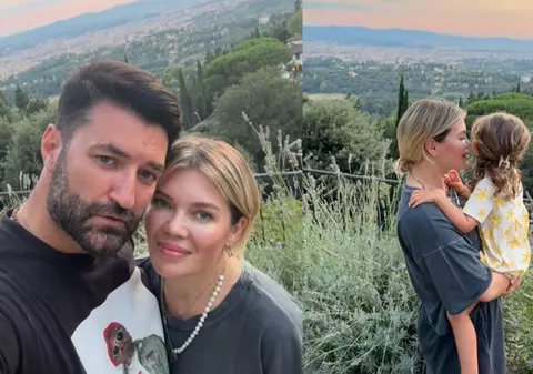 Imagini din vacanța lui Smiley cu Gina Pistol și fiica Josephine în Toscana. Momentul mamă-fiică surprins de cântăreț