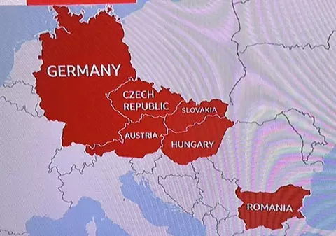 BBC a încurcat iar România cu Bulgaria, pe o hartă despre inundațiile care au devastat Europa