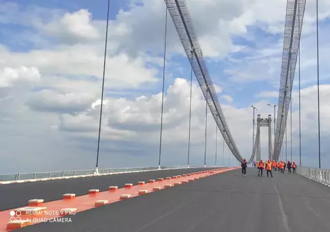 Podul peste Dunăre de la Brăila se asfaltează a patra oară: „De data aceasta este o rețetă nouă, testată în Italia”