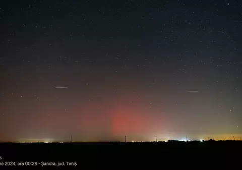 Aurora boreală, vizibilă pe cerul României. Imagini uimitoare cu fenomenul 
