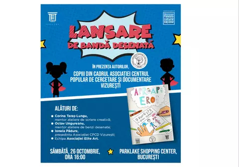 Asociația Elite Art lansează, în cadrul ParkLake Shopping Center, banda desenată „Aproape Eroi”