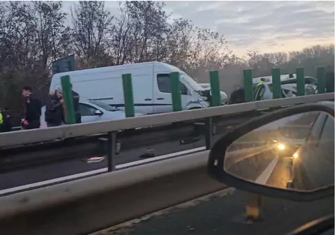 Accident cu 11 mașini pe autostrada A3, lângă Ploiești. A fost activat planul roșu de intervenție