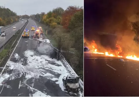 Șofer român de TIR, scos în viață din cabina care ardea, răsturnată pe o autostradă din Franța: „Nu am vrut să-l văd cum moare”