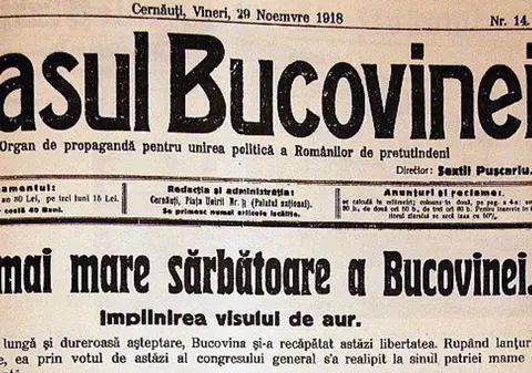 106 ani de la Unirea Bucovinei cu Regatul României