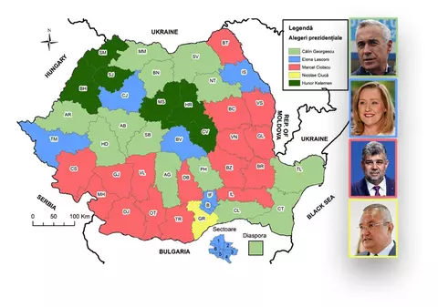 Spațiu și vot: schimbări ale geografiei electorale la alegerile prezidențiale din 2024 – turul I