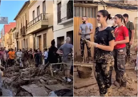 Video emoționant cu voluntarii care cântă imnul Comunității Valencia, în timp ce oferă ajutor victimelor inundațiilor din Spania