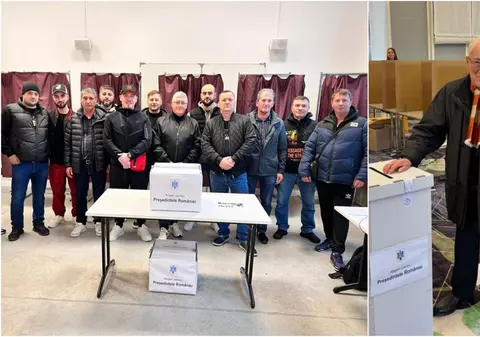 Imagini cu românii care au votat în diaspora. Cel mai vârstnic votant are 100 de ani