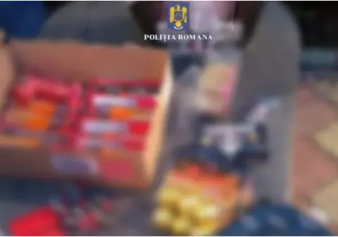 Polițiștii din Brăila au confiscat zeci de kilograme de petarde în urma perchezițiilor domiciliare