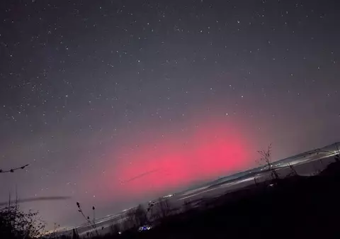 Aurora Boreală s-a văzut de lângă Oradea, în noaptea dintre ani