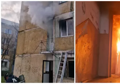 Incendiu într-un bloc din Timișoara. 16 oameni, printre care un copil de 8 ani, au fost evacuați | VIDEO