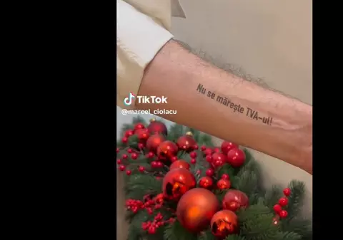 Marcel Ciolacu s-a tatuat pe mână de Anul Nou 2025: „Nu se mărește TVA-ul!” | VIDEO