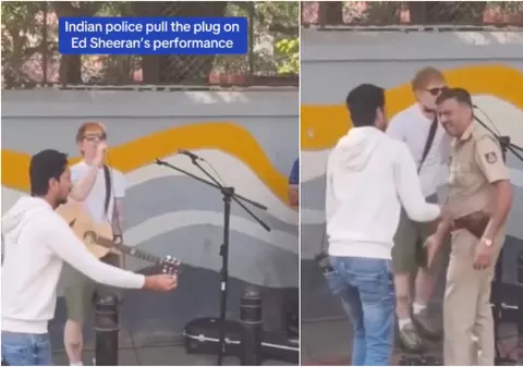 Ed Sheeran, oprit de poliție în timp ce cânta „Shape of You” pe o stradă din India. „Am ales acel loc specific”