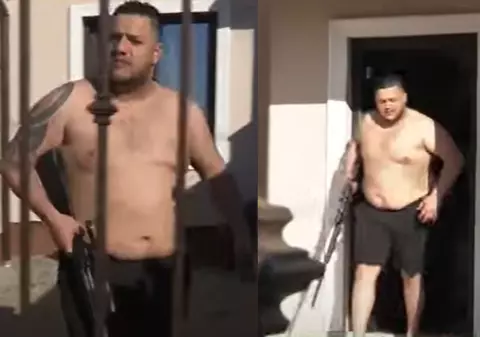 Unul dintre influencerii lui Călin Georgescu a ieșit după percheziții pe jumătate dezbrăcat și cu o armă de jucărie: „L-au căutat pe domnul Georgescu la mine în sertare”