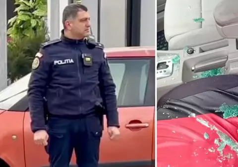 Copil de 2 ani, salvat de un polițist din Gorj după ce a rămas blocat în mașină: „Risca să se sufoce”
