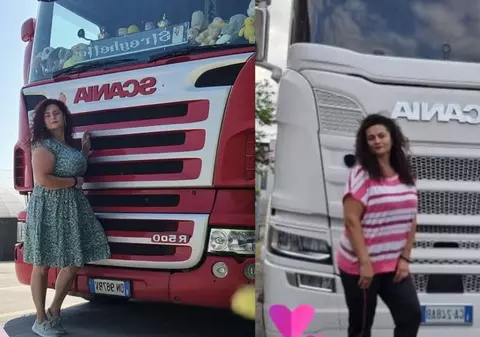 O româncă s-a făcut șofer de TIR după ce soțul ei, tot camionagiu, a murit într-un accident. Claudia e acum „Șoferul de camion al anului”, în Italia