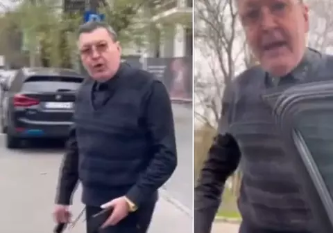 Milionarul Dan Nicorescu, filmat când agresează o femeie, supărat că a parcat în fața casei lui. A fost audiat la Poliție