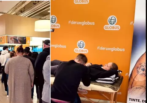 Coadă uriașă într-un supermarket în care clienții primeau gratis un tatuaj cu o friptură: „Dezgustător”
