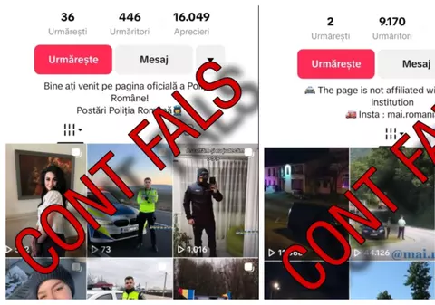 Atenție la polițiștii falși de pe TikTok. MAI a postat lista conturilor fake: „Vor să inducă în eroare cetățenii”