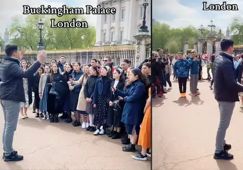 Un cor de tineri români i-au cântat despre moarte regelui Charles, în fața Palatului Buckingham: „Aur, argint și palate, nu te-or scăpa de la moarte”