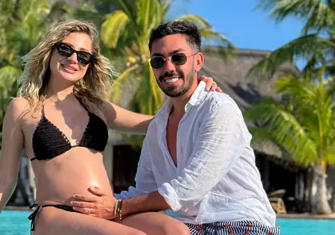 Claudia Puican a născut un băiețel. Imaginea publicată de Armin Nicoară în ziua în care a devenit tată pentru prima oară