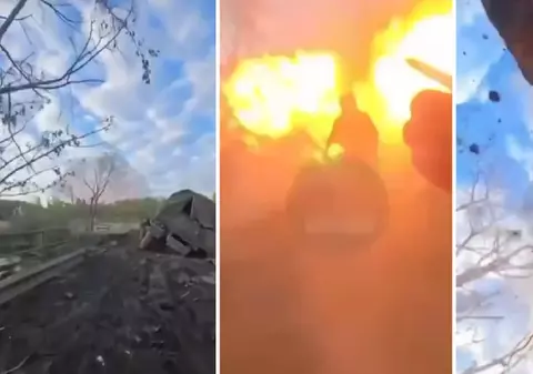 Momentul în care o rachetă ucraineană lovește trupele ruse, pe un pod din Kursk. Filmarea, recuperată de pe telefonul unui soldat al Kremlinului | VIDEO