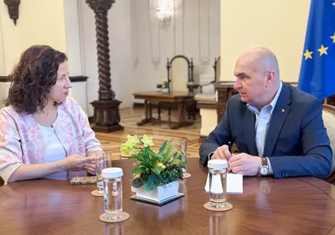 Ilie Bolojan și Roxana Mînzatu, vicepreședintele Comisiei Europene, discuții la Cotroceni înaintea prezidențialelor