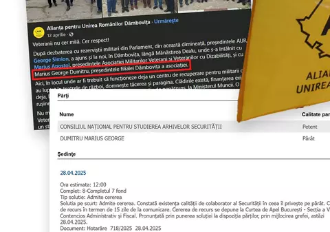Rezervistul din AUR declarat colaborator al Securității comuniste. Marius Dumitru turna aviatorii de la Borcea care ascultau Europa Liberă